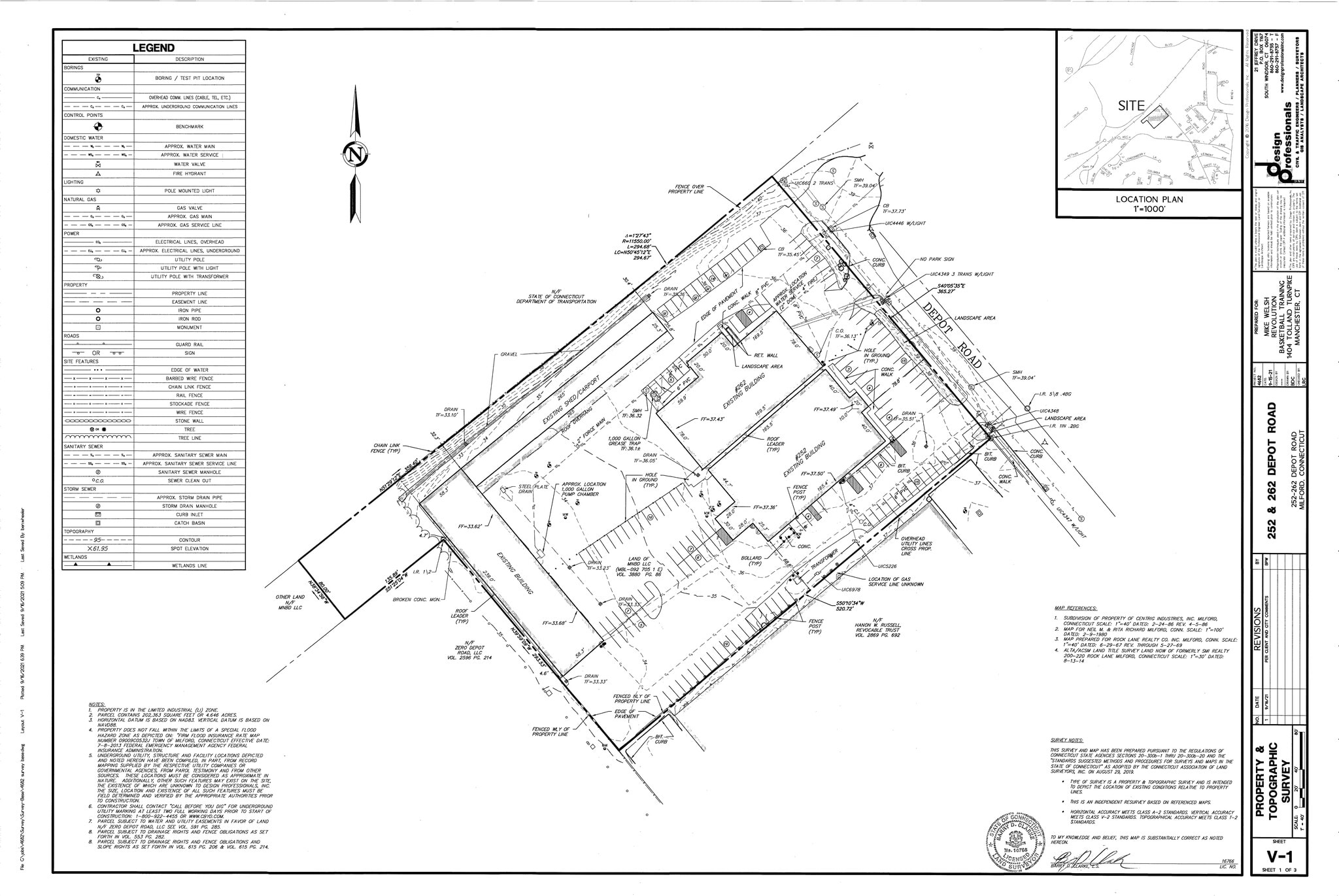 252 Depot Rd, Milford, CT à louer Plan de site– Image 1 sur 2