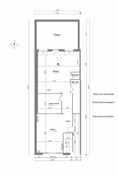 Local commercial dans Bordeaux à louer - Plan d’étage – Image 2 sur 2