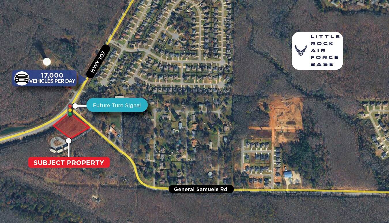 6101 General Samuels Rd, Jacksonville, AR à vendre Aérien– Image 1 sur 3