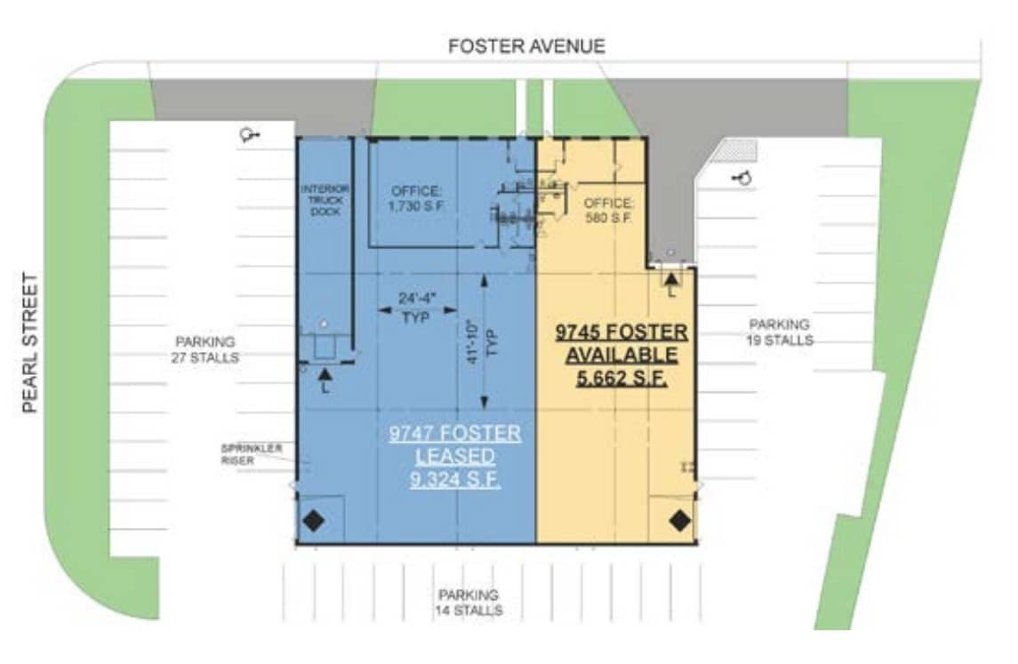9742 W Foster Ave, Rosemont, IL à louer Plan d’étage– Image 1 sur 1