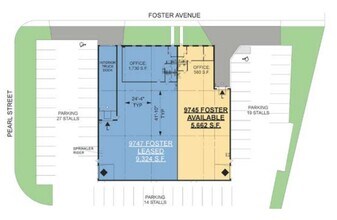 9742 W Foster Ave, Rosemont, IL à louer Plan d’étage– Image 1 sur 1