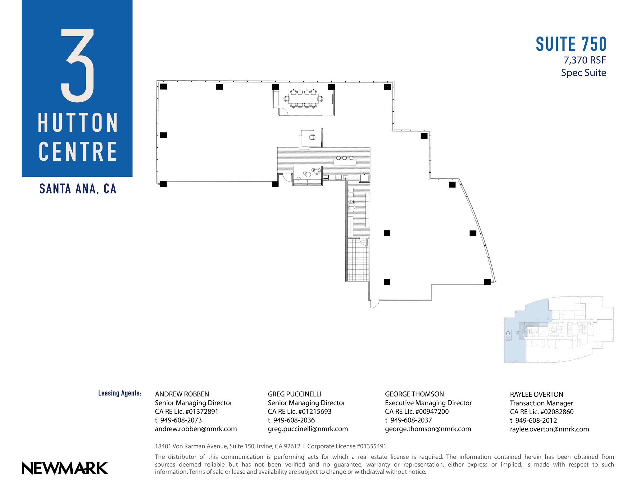 3 Hutton Centre Dr, Santa Ana, CA à louer Plan d’étage– Image 1 sur 2