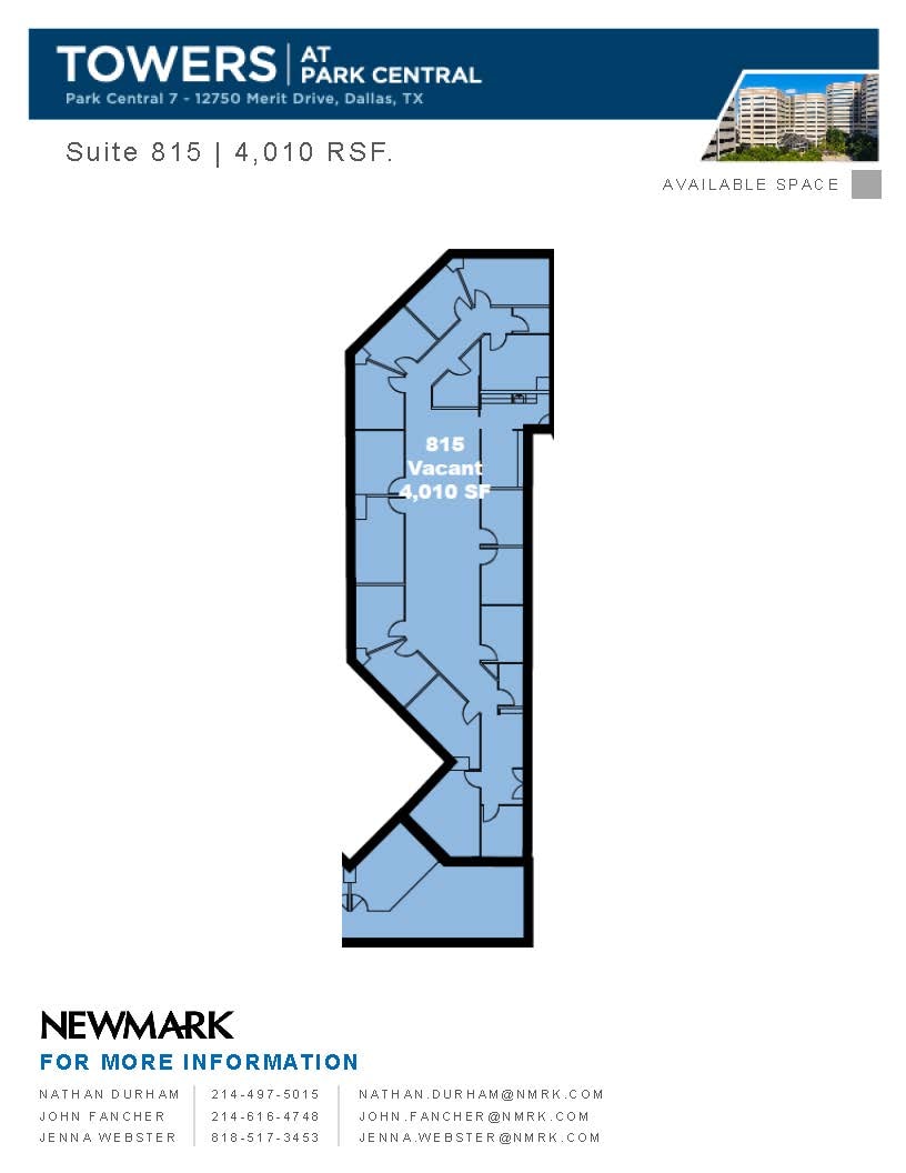12750 Merit Dr, Dallas, TX à louer Plan d’étage– Image 1 sur 1