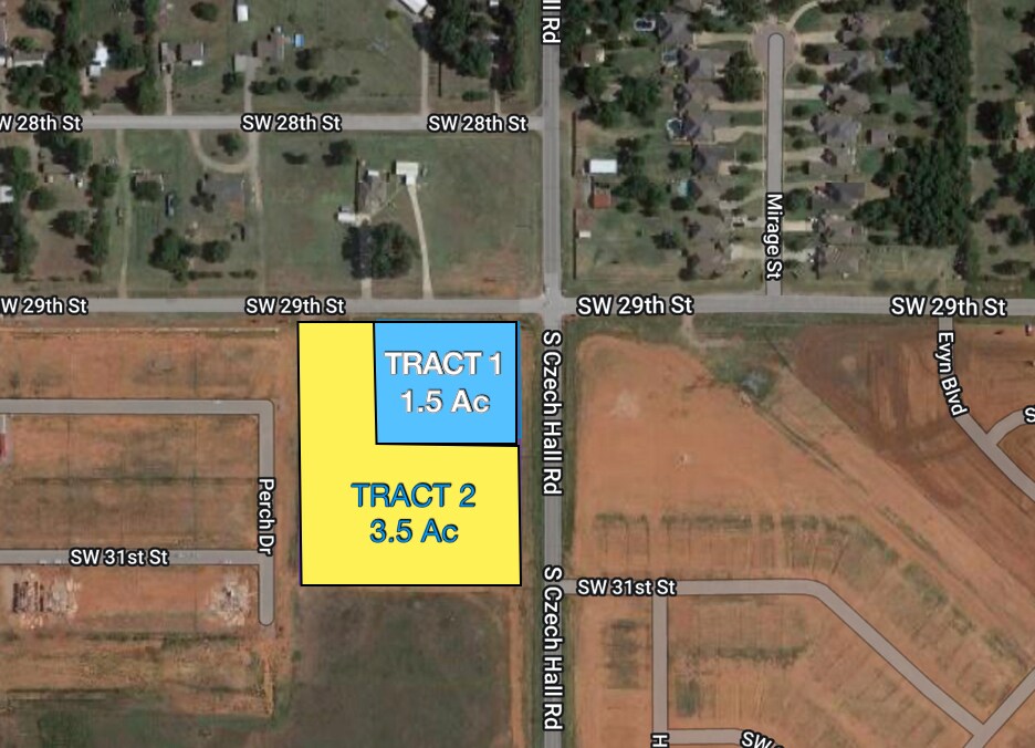 SW 29th & Czech Hall Rd - Tract 2, Yukon, OK à vendre Aérien– Image 1 sur 2