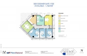 820 Gessner Rd, Houston, TX à louer Plan d’étage– Image 1 sur 1