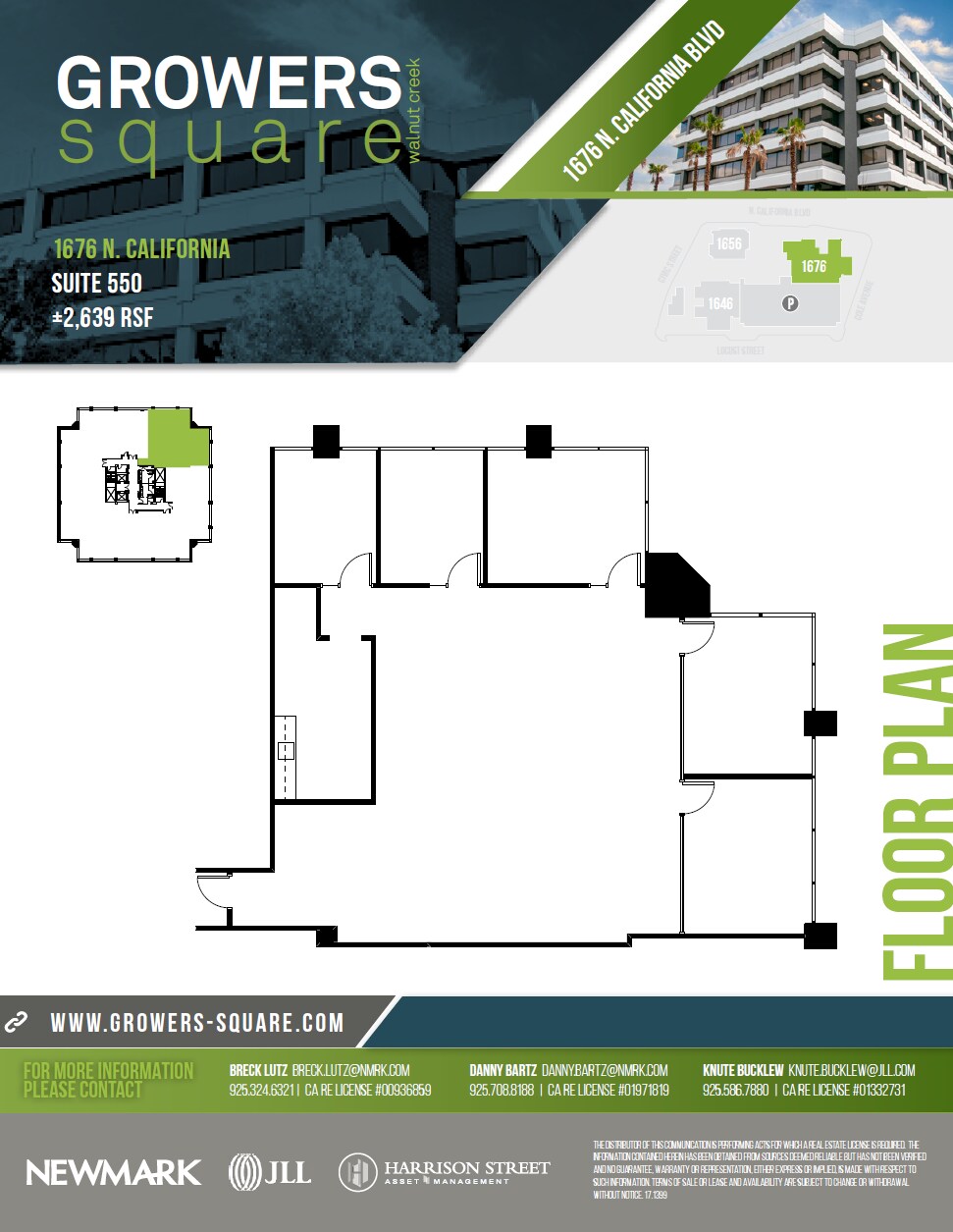 1676 N California Blvd, Walnut Creek, CA à louer Plan d’étage– Image 1 sur 1