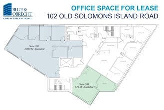 102 Old Solomons Island Rd, Annapolis, MD à louer Plan d’étage– Image 1 sur 1