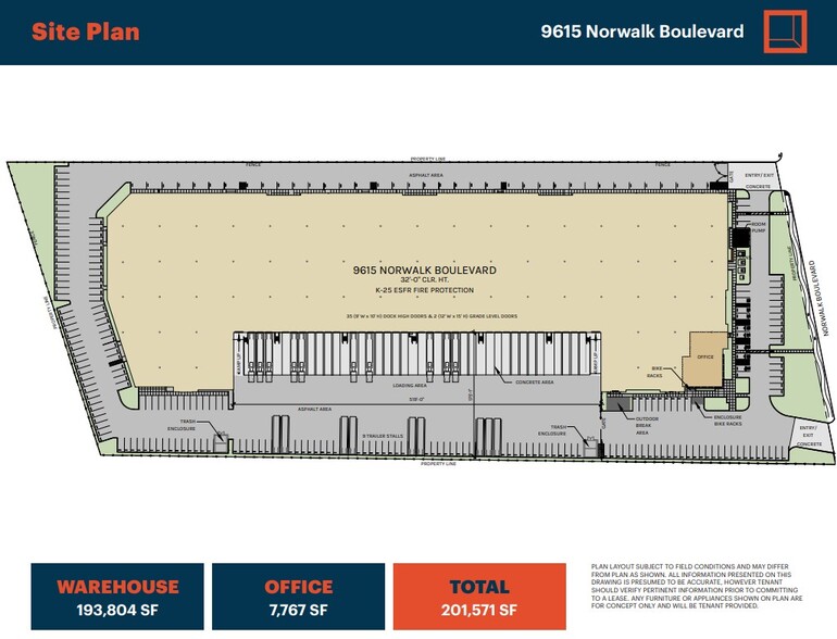 9615 Norwalk Blvd, Santa Fe Springs, CA à louer - Plan de site – Image 2 sur 2