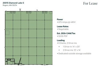 20015 Diamond Lake Rd S, Rogers, MN à louer Plan d’étage– Image 1 sur 1
