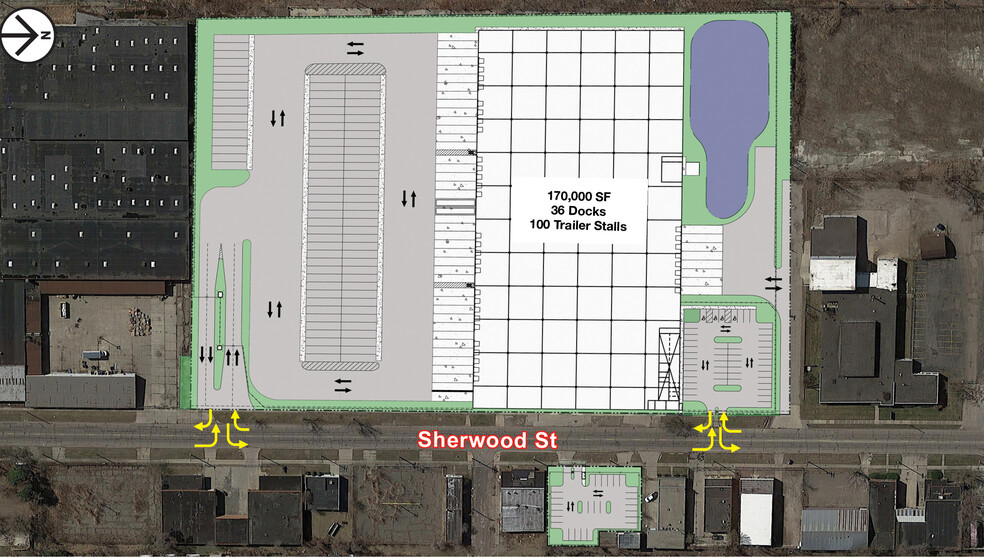 20001 Sherwood St, Detroit, MI à louer - Plan de site – Image 2 sur 3