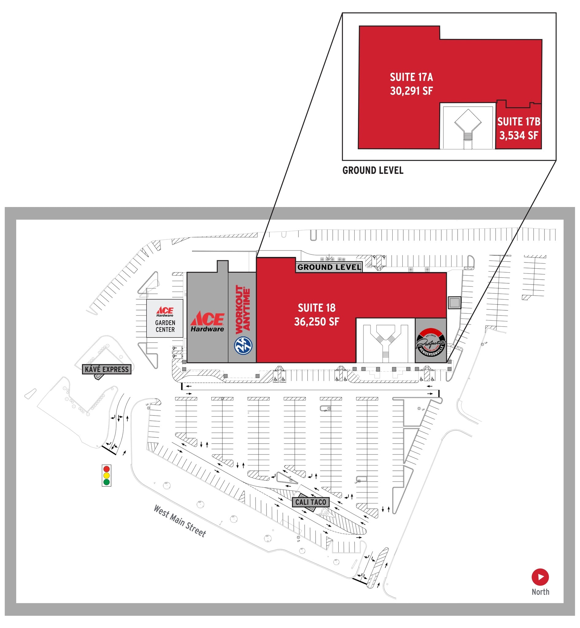 500 W Main St, Hendersonville, TN à louer Plan de site– Image 1 sur 1