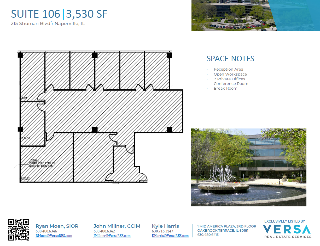 215 Shuman Blvd, Naperville, IL à louer Plan d’étage– Image 1 sur 1