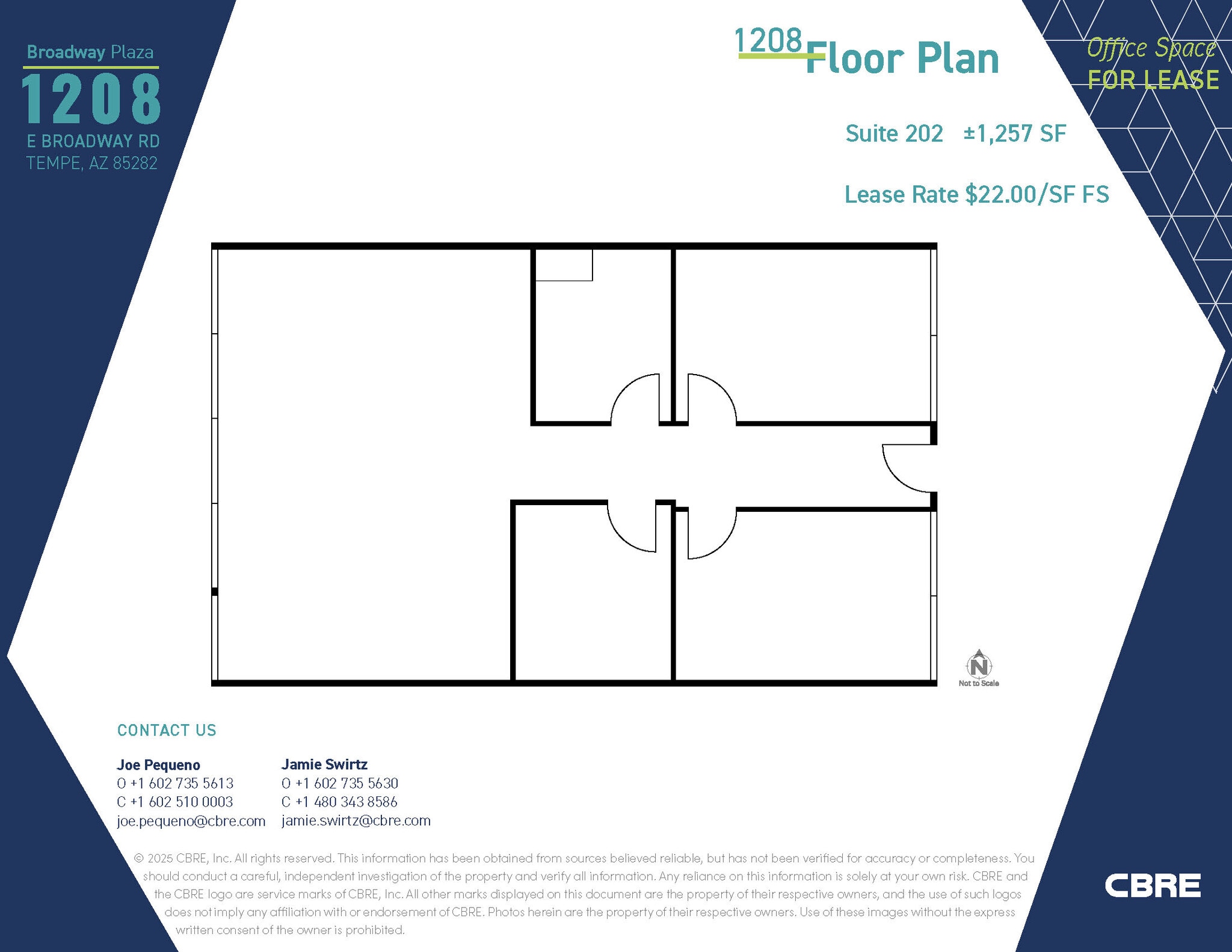 1232 E Broadway Rd, Tempe, AZ à louer Plan d’étage– Image 1 sur 1
