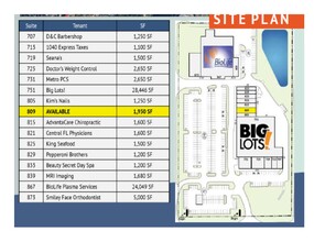 707-873 Good Homes Rd, Orlando, FL à louer Plan de site– Image 1 sur 1