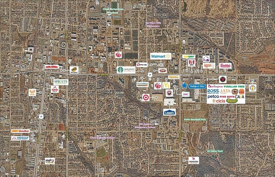 300 S Bryant Ave, Edmond, OK à louer - Aérien – Image 1 sur 2