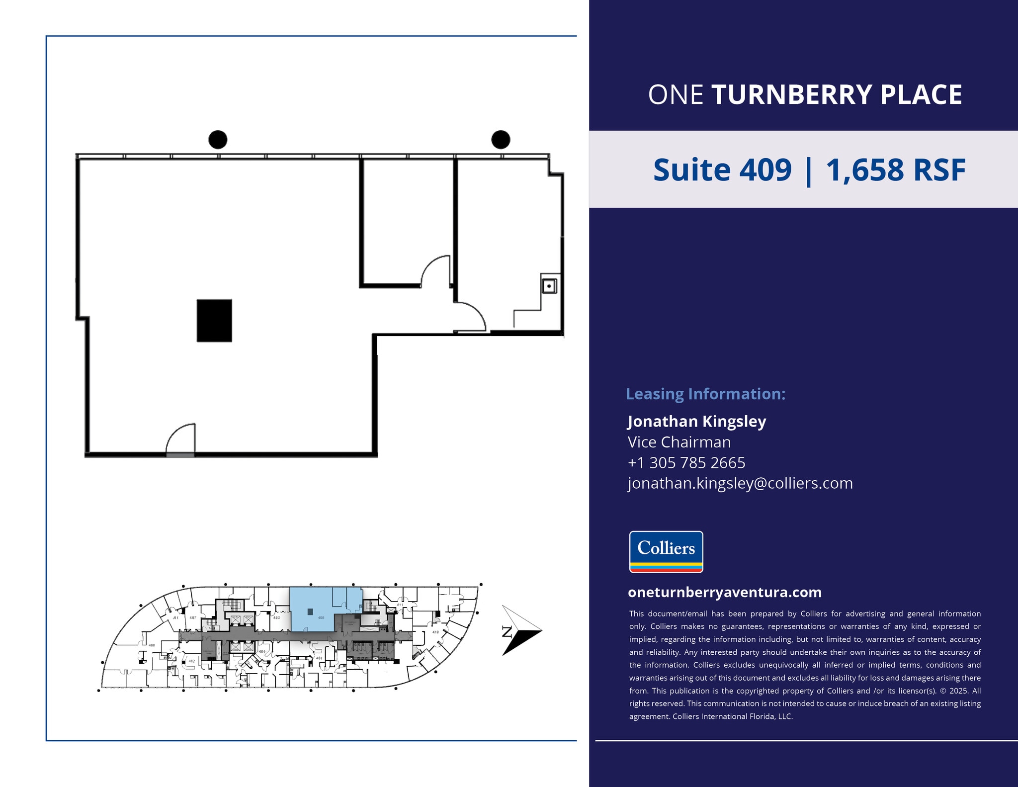 19495 Biscayne Blvd, Aventura, FL à louer Plan d’étage– Image 1 sur 1