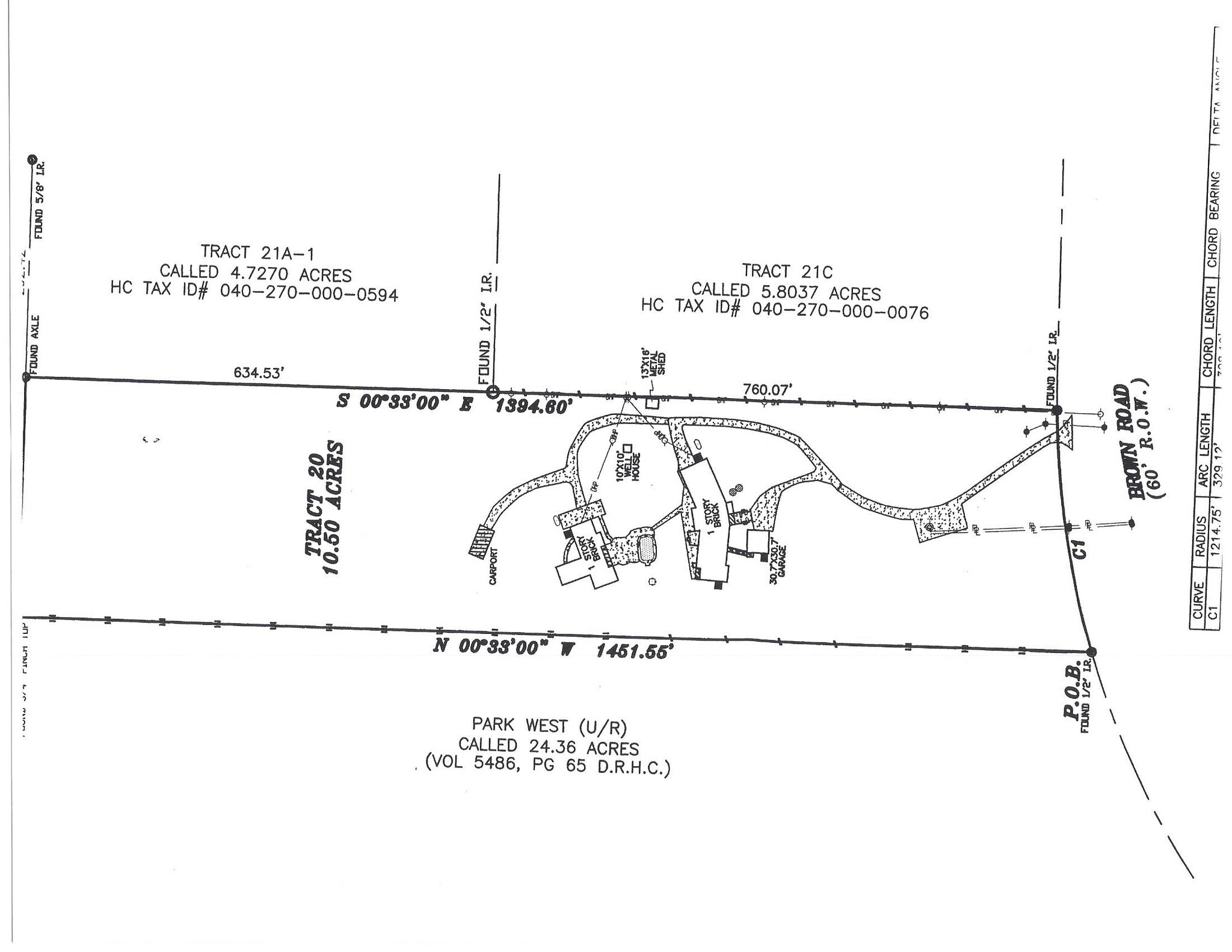 14406 Brown Rd, Tomball, TX à vendre Plan cadastral– Image 1 sur 2