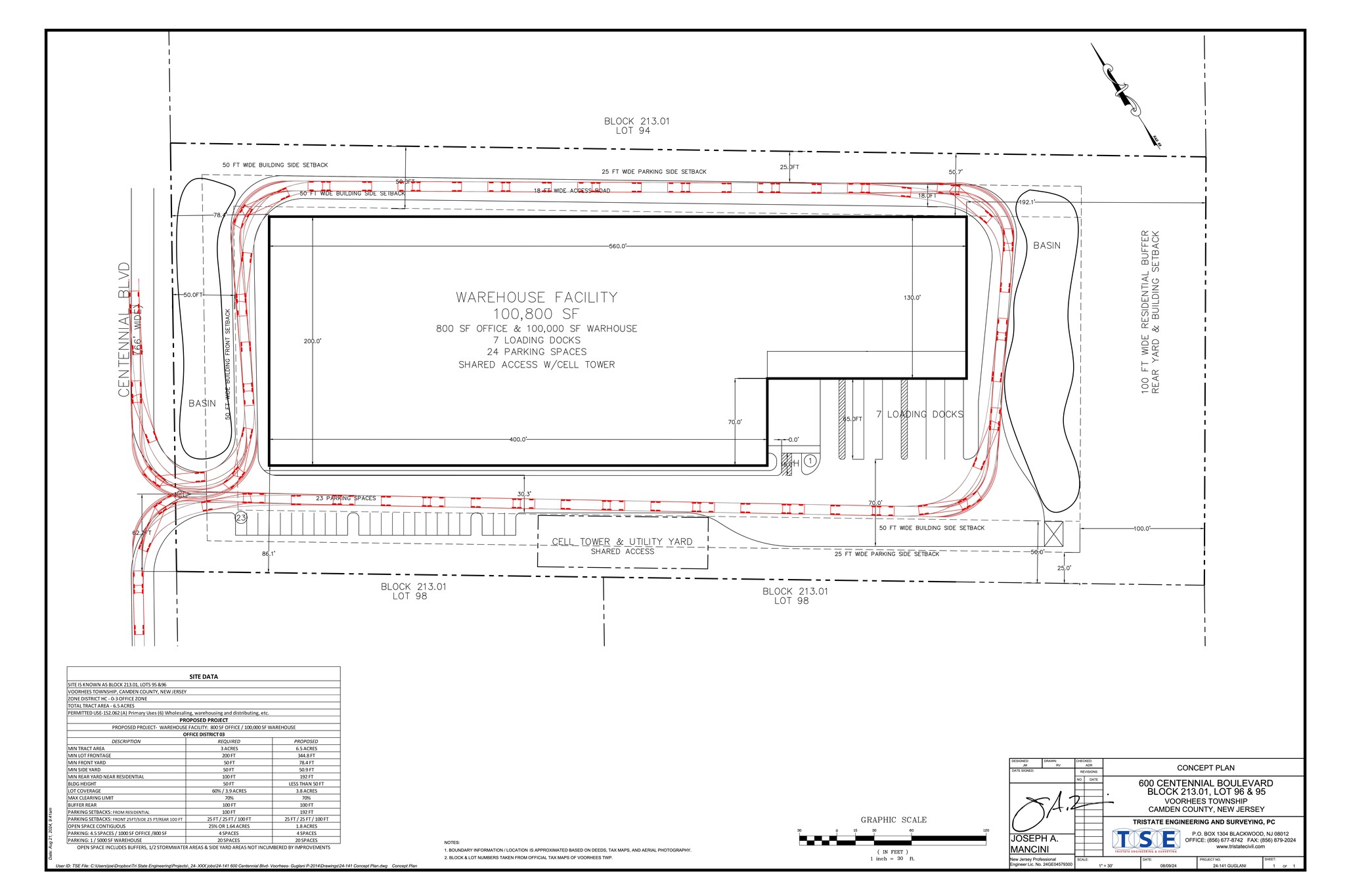 600 Centennial Blvd, Voorhees Township, NJ à louer Plan de site– Image 1 sur 1