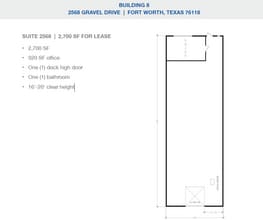 2501-2519 Gravel Dr, Fort Worth, TX à louer Plan d’étage– Image 1 sur 1