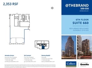 500-550 N Brand Blvd, Glendale, CA à louer Plan d’étage– Image 1 sur 1