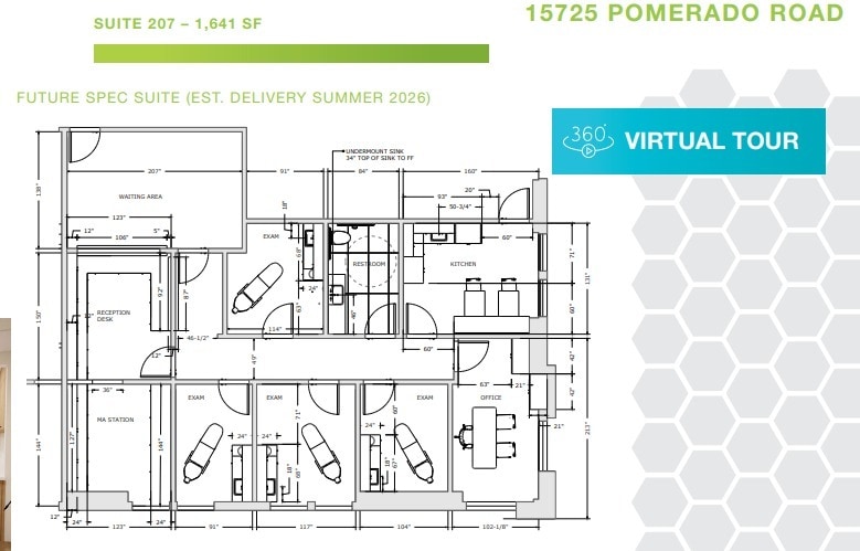 15721-15725 Pomerado Rd, Poway, CA à louer Plan d’étage– Image 1 sur 1