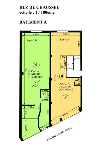 Local commercial dans Aubervilliers à vendre - Plan d’étage – Image 3 sur 8