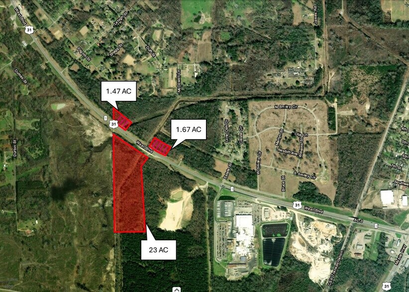 West Boulevard Industrial & Commercial Land, Montgomery, AL à vendre - Photo principale – Image 1 sur 1
