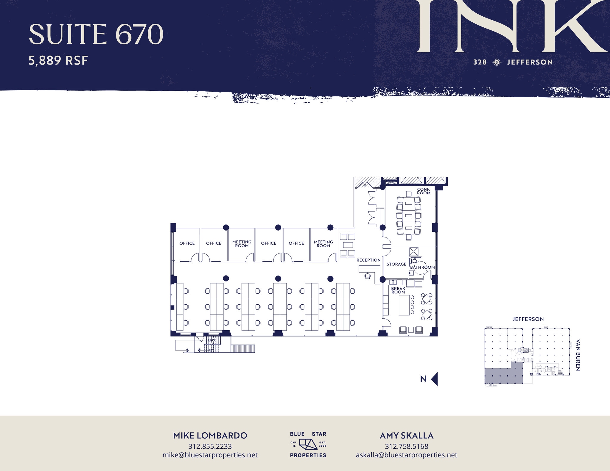 328 S Jefferson St, Chicago, IL à louer Plan d’étage– Image 1 sur 1