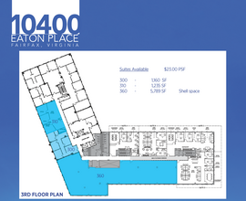 10400 Eaton Pl, Fairfax, VA à louer Plan d’étage– Image 1 sur 1