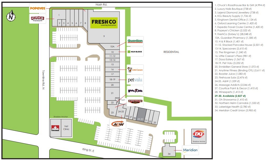 1414 King St E, Clarington, ON à louer Plan de site– Image 1 sur 1