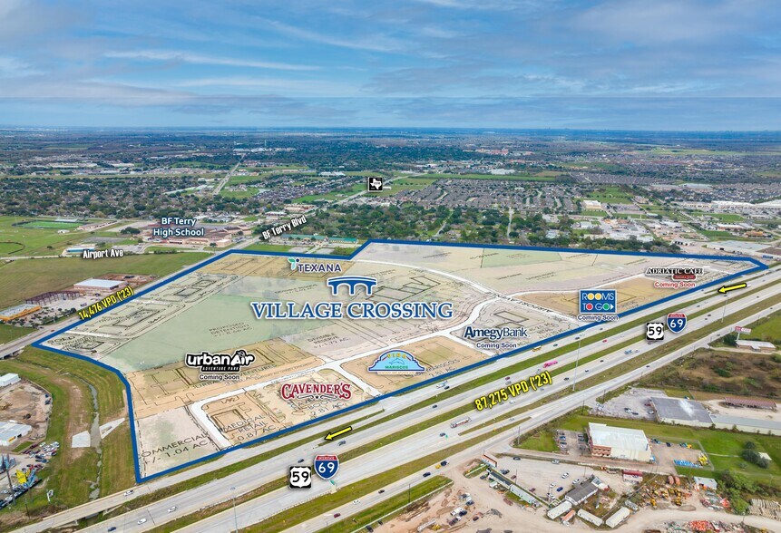 Highway 59 & FM 2218, Rosenberg, TX à vendre - Aérien – Image 1 sur 6