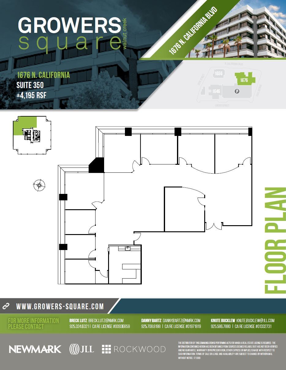 1676 N California Blvd, Walnut Creek, CA à louer Plan d’étage– Image 1 sur 1