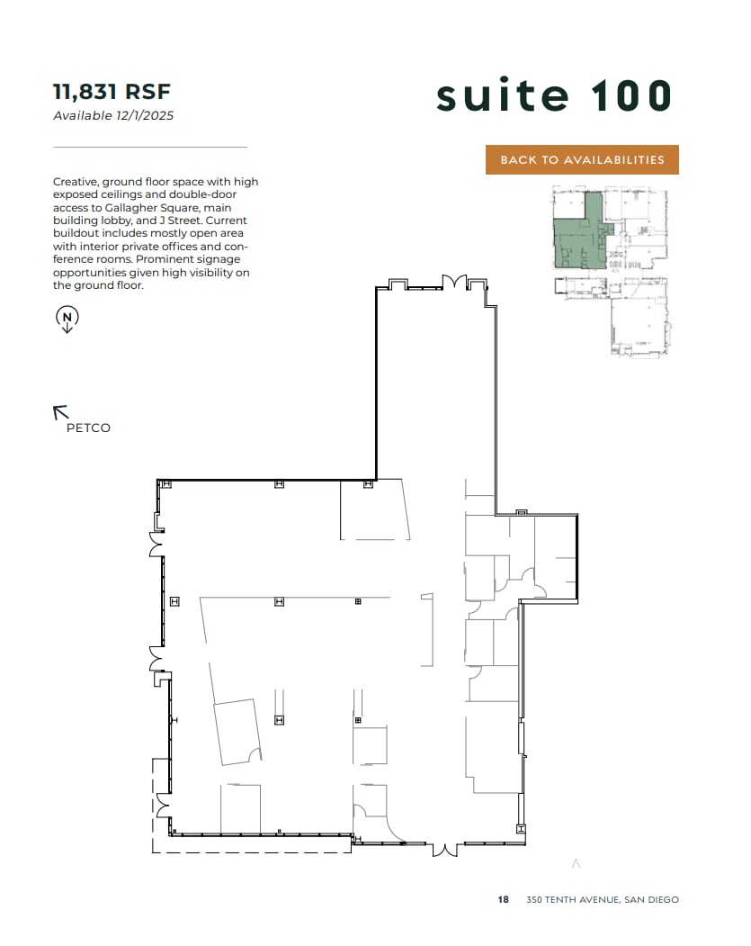 350 10th Ave, San Diego, CA à louer Plan d’étage– Image 1 sur 1