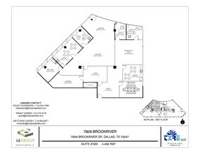7929 Brookriver Dr, Dallas, TX à louer Plan d’étage– Image 1 sur 1