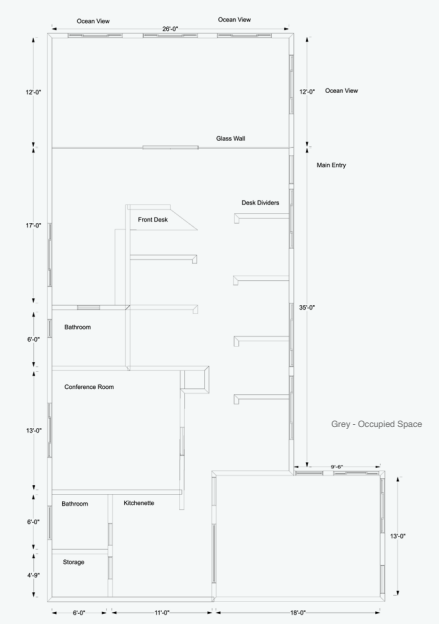 1218-1224 Prospect St, La Jolla, CA à louer Plan d’étage– Image 1 sur 1