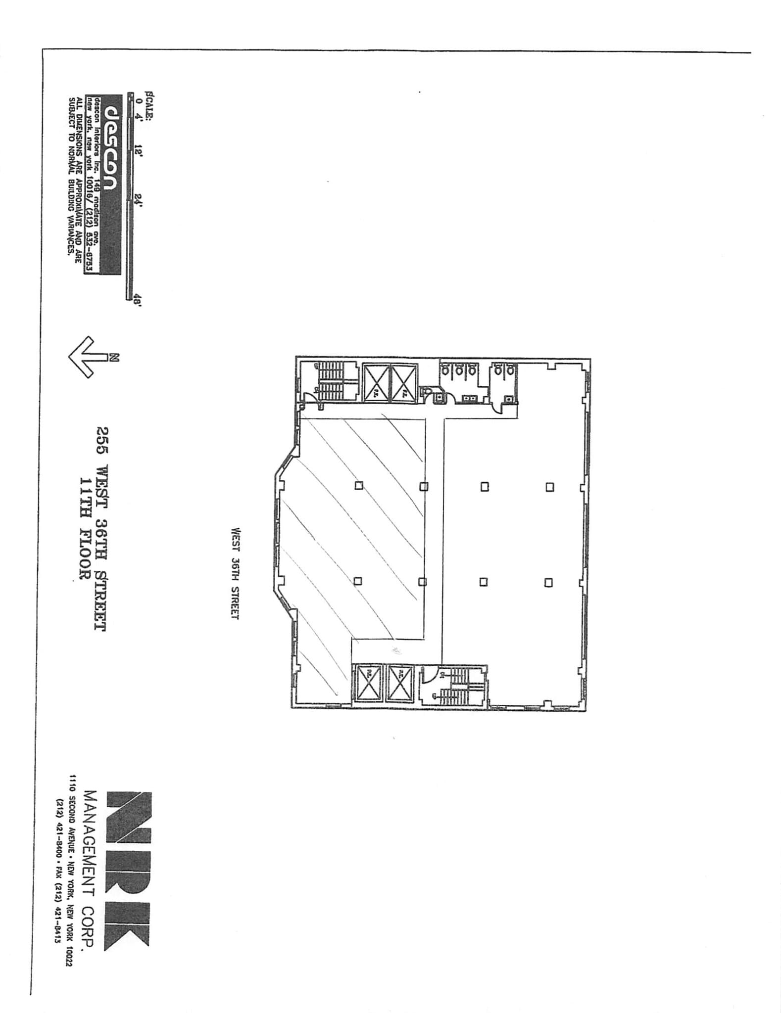 255 W 36th St, New York, NY à louer Plan de site– Image 1 sur 1