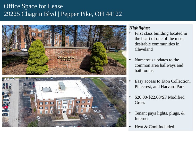 29225 Chagrin Blvd, Pepper Pike, OH à louer - Photo de l’immeuble – Image 3 sur 5