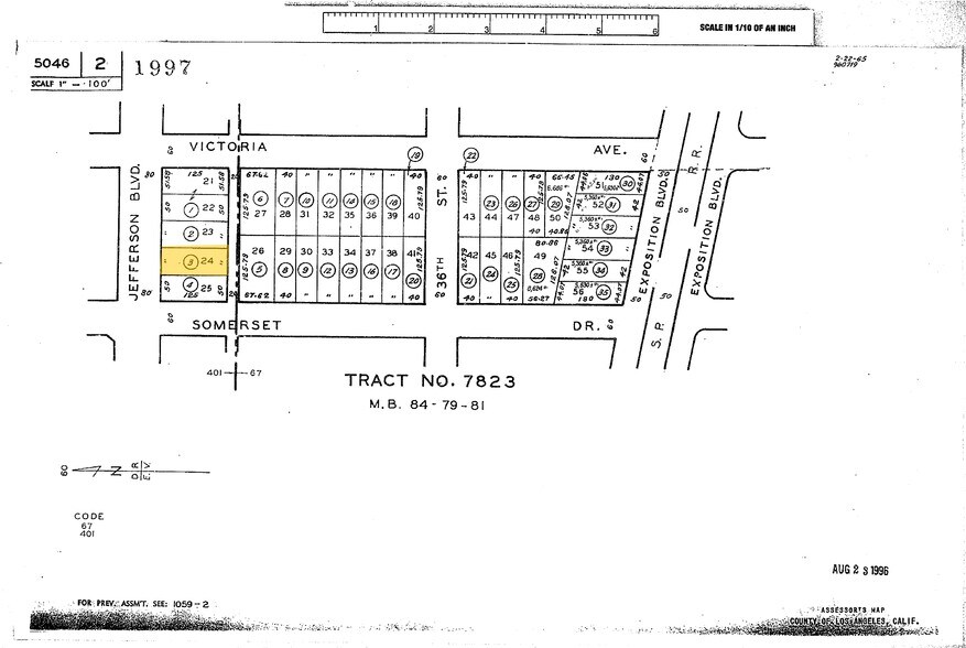 3716 W Jefferson Blvd, Los Angeles, CA à louer - Plan cadastral – Image 2 sur 2