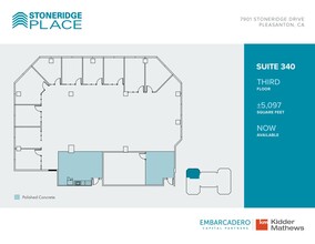 7901 Stoneridge Dr, Pleasanton, CA à louer Plan d’étage– Image 2 sur 2