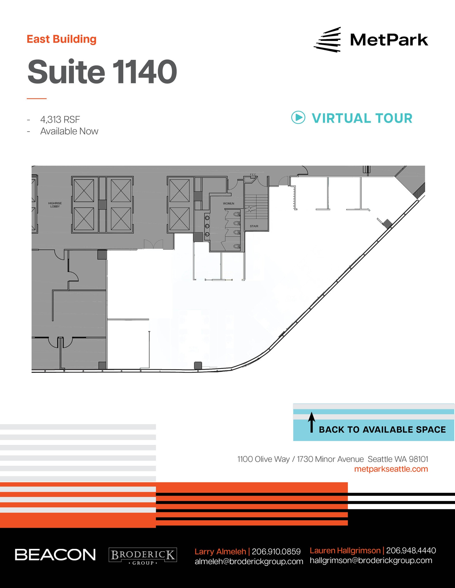 1100 Olive Way, Seattle, WA à louer Plan d’étage– Image 1 sur 1