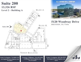 5120 Woodway Dr, Houston, TX à louer Plan d’étage– Image 1 sur 2
