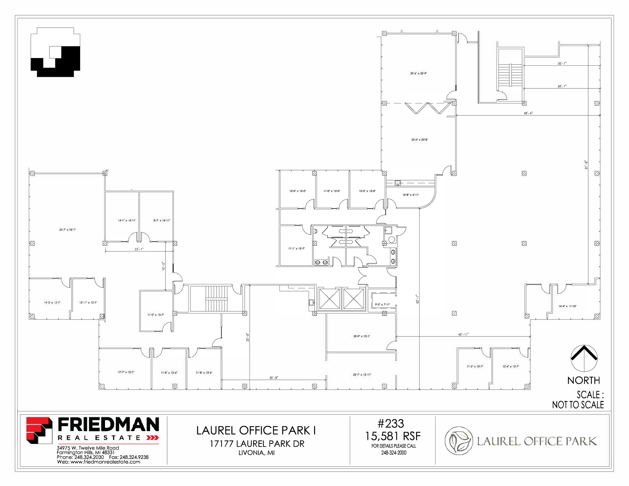 17177 N Laurel Park Dr, Livonia, MI à louer Plan d’étage– Image 1 sur 2
