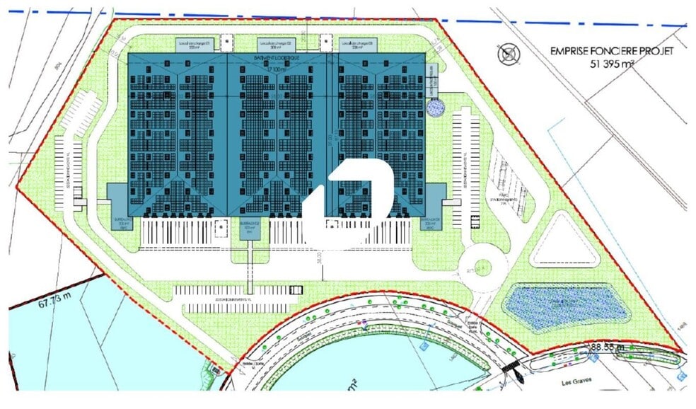 Industriel/Logistique dans Montbartier à louer - Plan de site – Image 1 sur 2