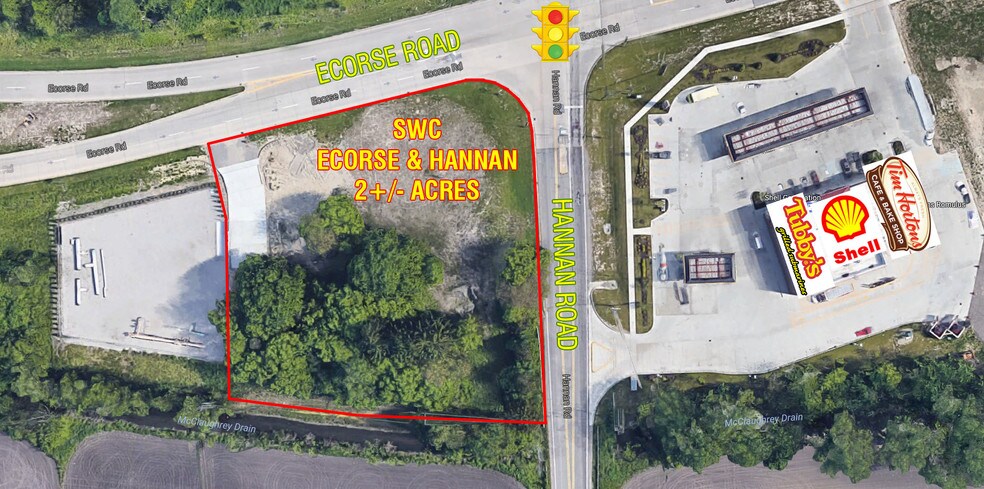 SWC Ecorse Rd & Hannan Rd, Van Buren Township, MI à louer - Aérien – Image 1 sur 4