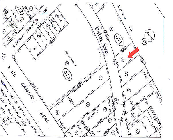 2163 Palm Ave, San Mateo, CA à vendre - Plan cadastral – Image 2 sur 3