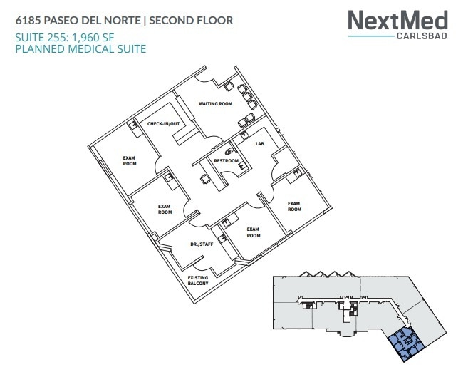 6183 Paseo del Norte, Carlsbad, CA à louer Plan d’étage– Image 1 sur 1