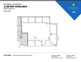 200 Mansell Ct E, Roswell, GA à louer Plan d’étage– Image 1 sur 1