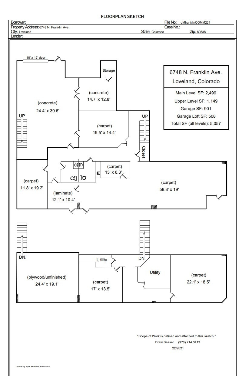 6748 N Franklin Ave, Loveland, CO à louer Plan d’étage– Image 1 sur 1