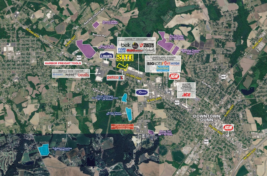 2402 Cumberland Street, Dunn, NC à louer - Aérien – Image 2 sur 4