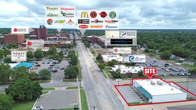 907 N Hillside, Wichita, KS à louer Aérien– Image 2 sur 3